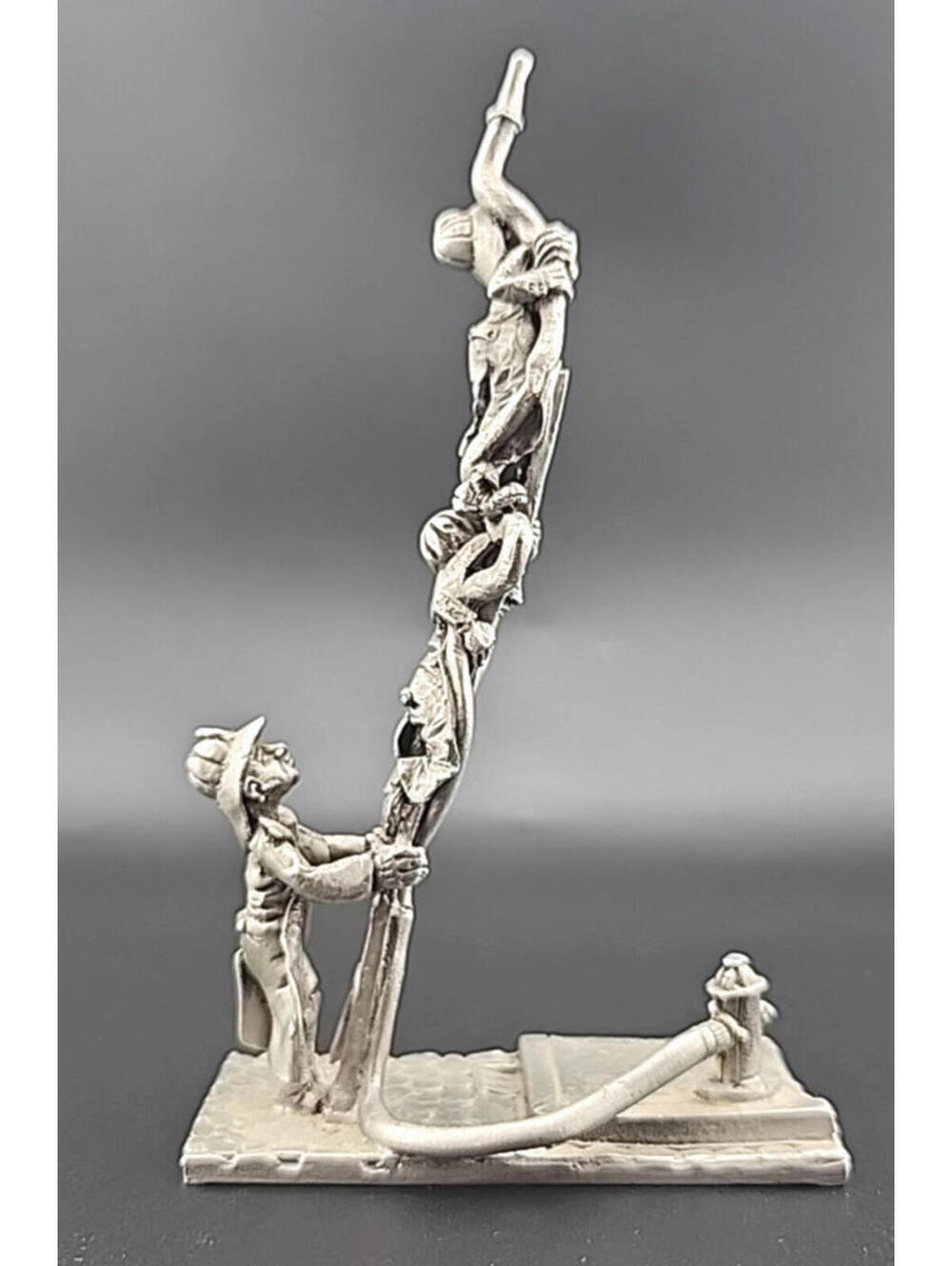 Fireman Boyd Perry “Three Alarm” Pewter Figurine Cast by Roger Wheeler